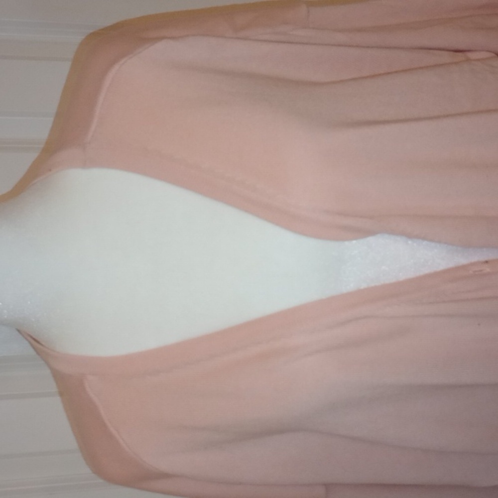 H by Halston Blush Pink Open Front Oversized Cardigan - Picture 2 of 10